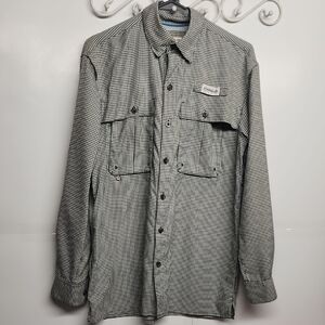 Checkered MAGELLAN OUTDOORS fish gear Lightweight Shirt - Grayish and White